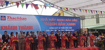 Khánh thành nhà máy gạch bán dẻo Thạch Bàn Xanh